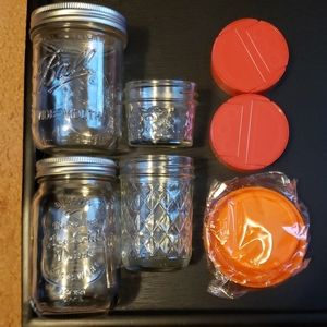 Mason Jar and Caps Lot